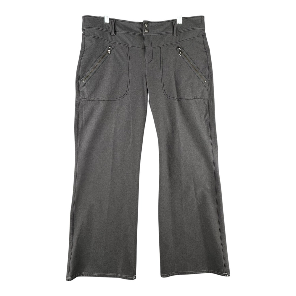Athleta‎ Bootcut Nylon Hiking Gray Pants Womens Size 14T Tall Stretch 38x28.5
